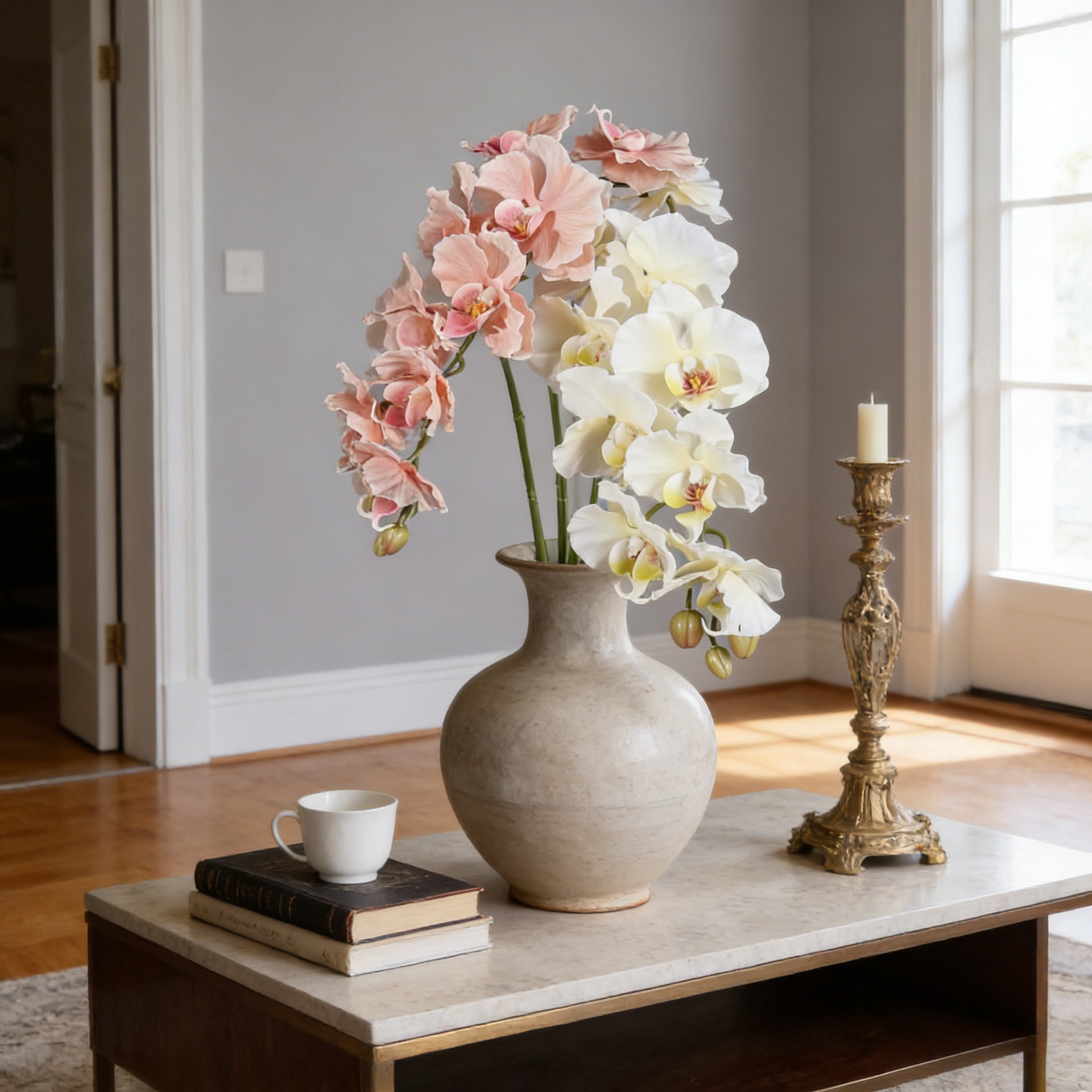 Orchid Phalaenopsis - 38,6 inch 9 hoofden Koreaanse stijl