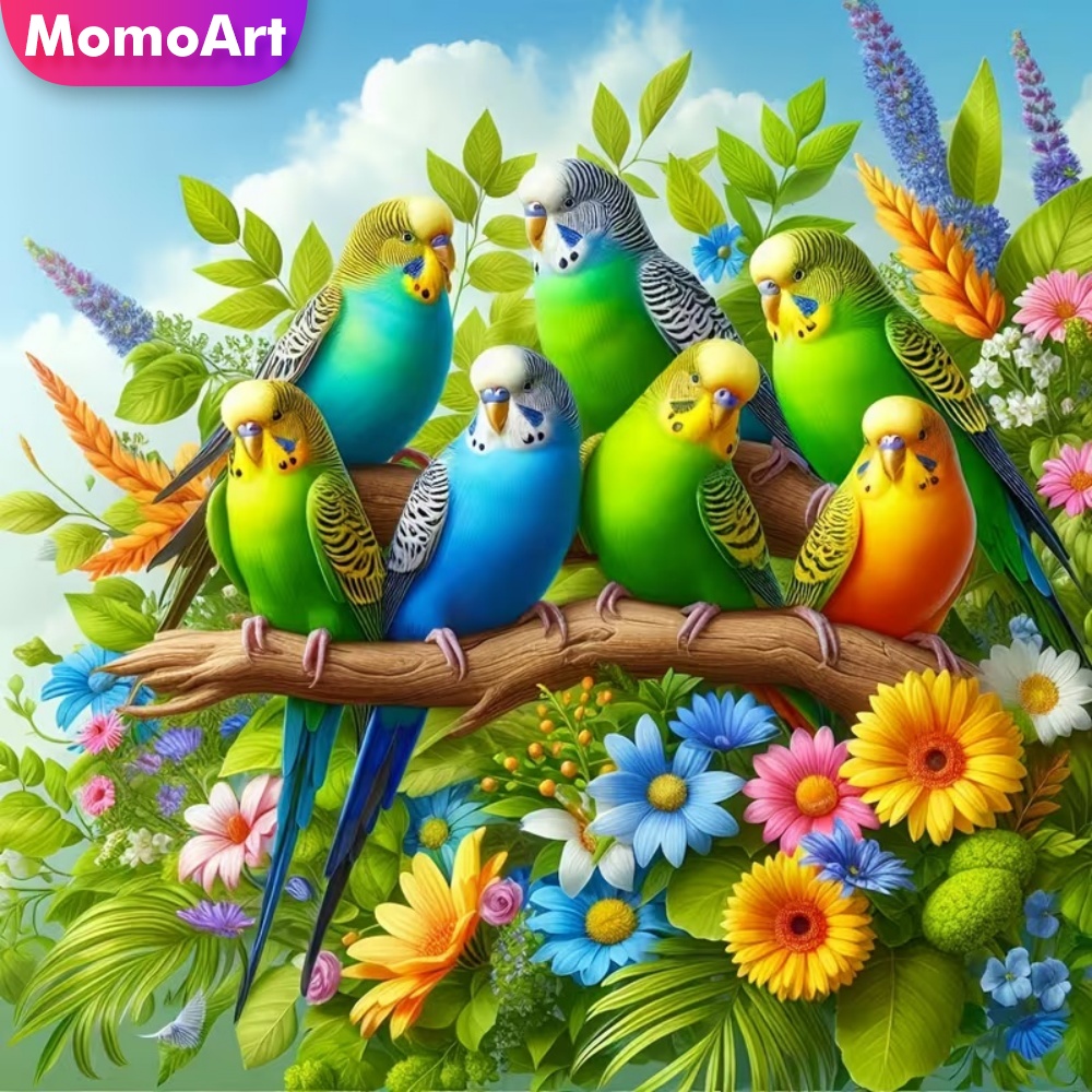 Plant Parenthood - Momoart DIY diamantschilderij vogel dier volledige